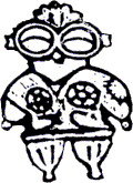 土偶の版画